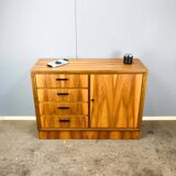 Vintage drawer cabinet, chest of drawers, walnut, 60s