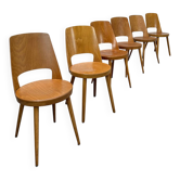 Suite de 6 chaises Baumann en hêtre