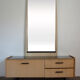 Dressing table 60s black wood and smoked glass