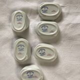Set of six knife holders porcelain of Paris