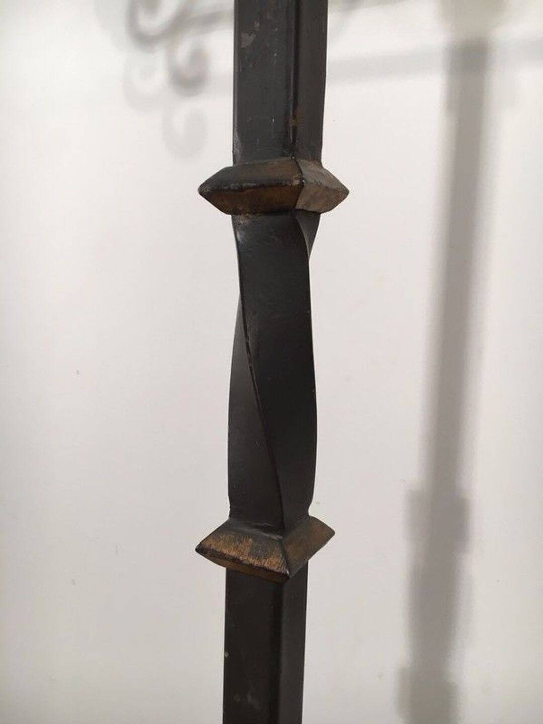 Seven-Arm Wrought Iron Floor Lamp, Art Deco, French Work,