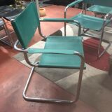 Lot de 3 fauteuils en cuir