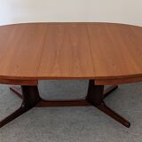 Baumann extendable oval table, 70s-80s