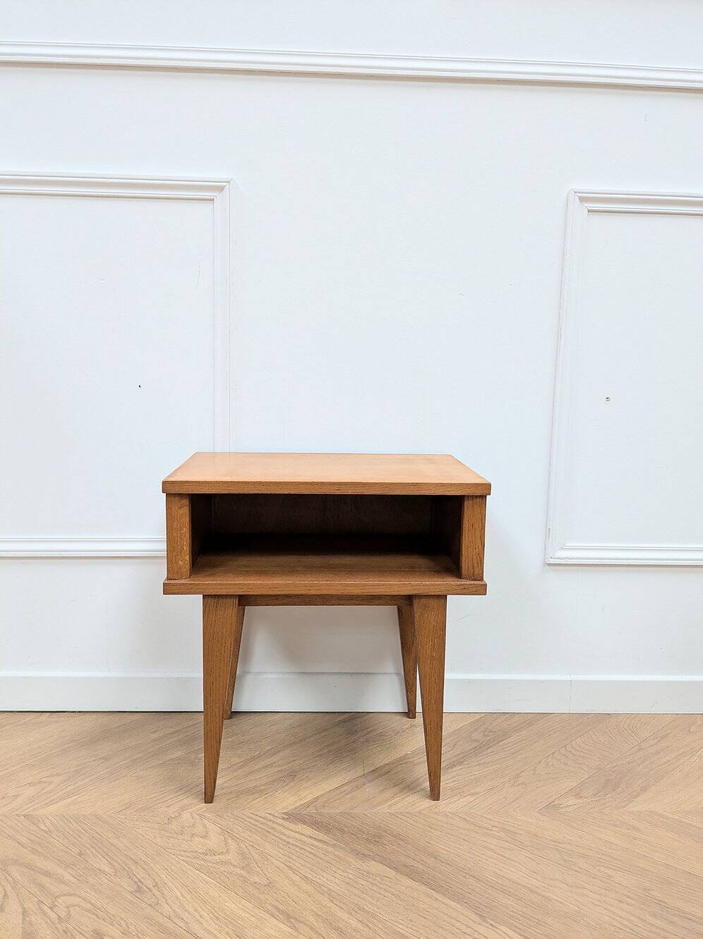 Vintage rattan bedside table