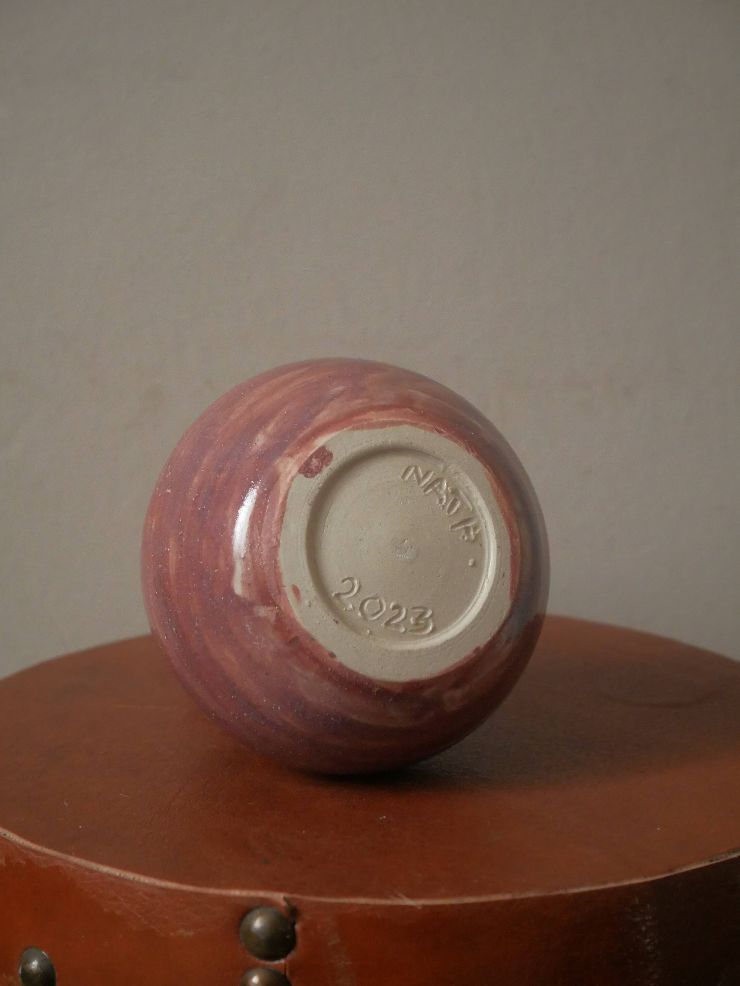 Ceramic soliflore vase handcrafted contemporary design handmade pottery