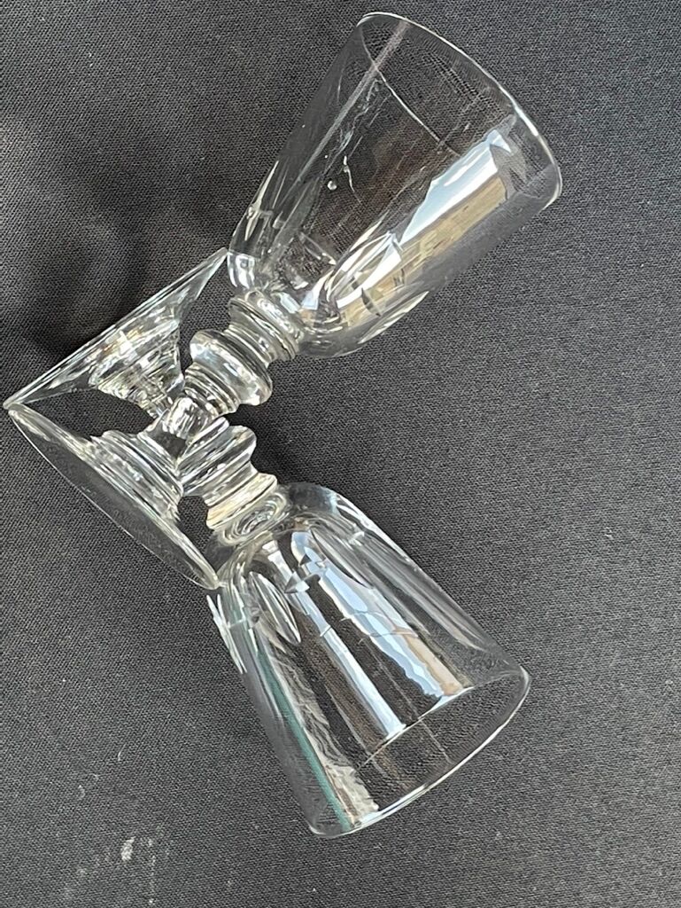 Blown and cut crystal glasses