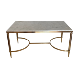 Marble and brass coffee table