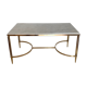 Marble and brass coffee table