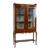 English Mahogany Inlaid Showcase