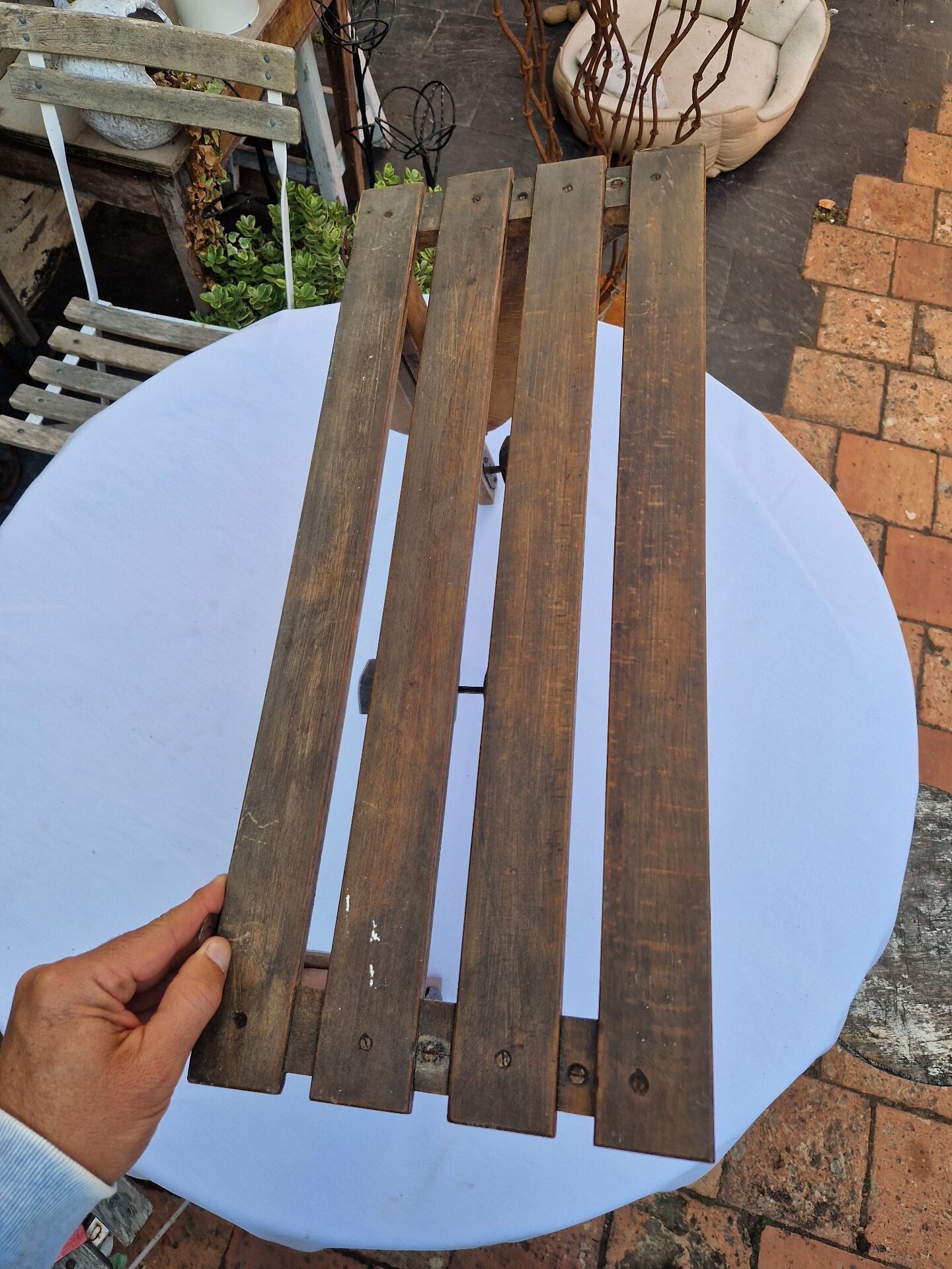 Ancien Miroir D'entrée Avec Ses Patères