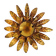 Vintage "Sunburst" ceiling light in gold metal