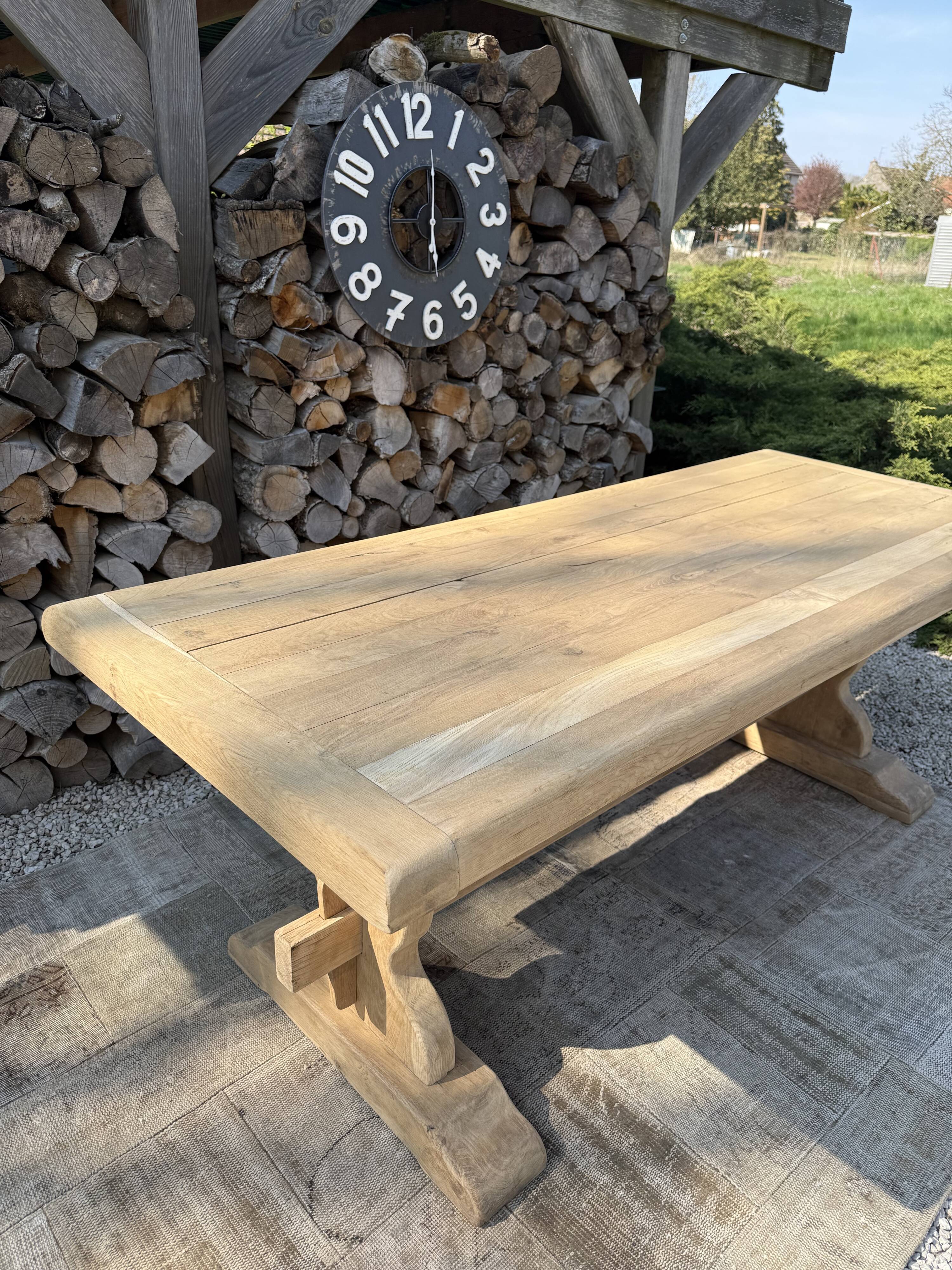 Monastery table made of solid oak.