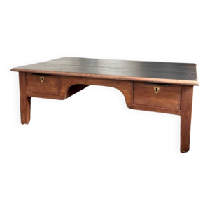 table basse bois & plateau - noir