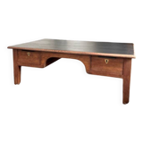 Table basse bois & plateau noir