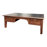 Table basse bois & plateau noir