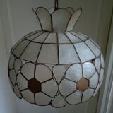 Mother-of-pearl and brass lampshade