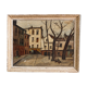 Oil on cardboard, Place du Tertre, Paris