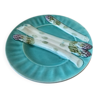 Asparagus plate Lunéville Keller and Guérin - Art Nouveau