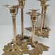 Pair of candlesticks solid brass vintage flowers