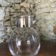 Art Deco carafe in silver metal and blown glass