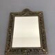 Vintage wall mirror t brass frame, italy, 1950 s