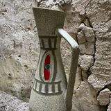 Vintage glazed ceramic jug – West Germany, 1960s