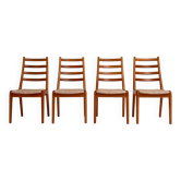 Set of Danish spindle chairs by JK Mobler, 1970s