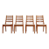 Set of Danish spindle chairs by JK Mobler, 1970s