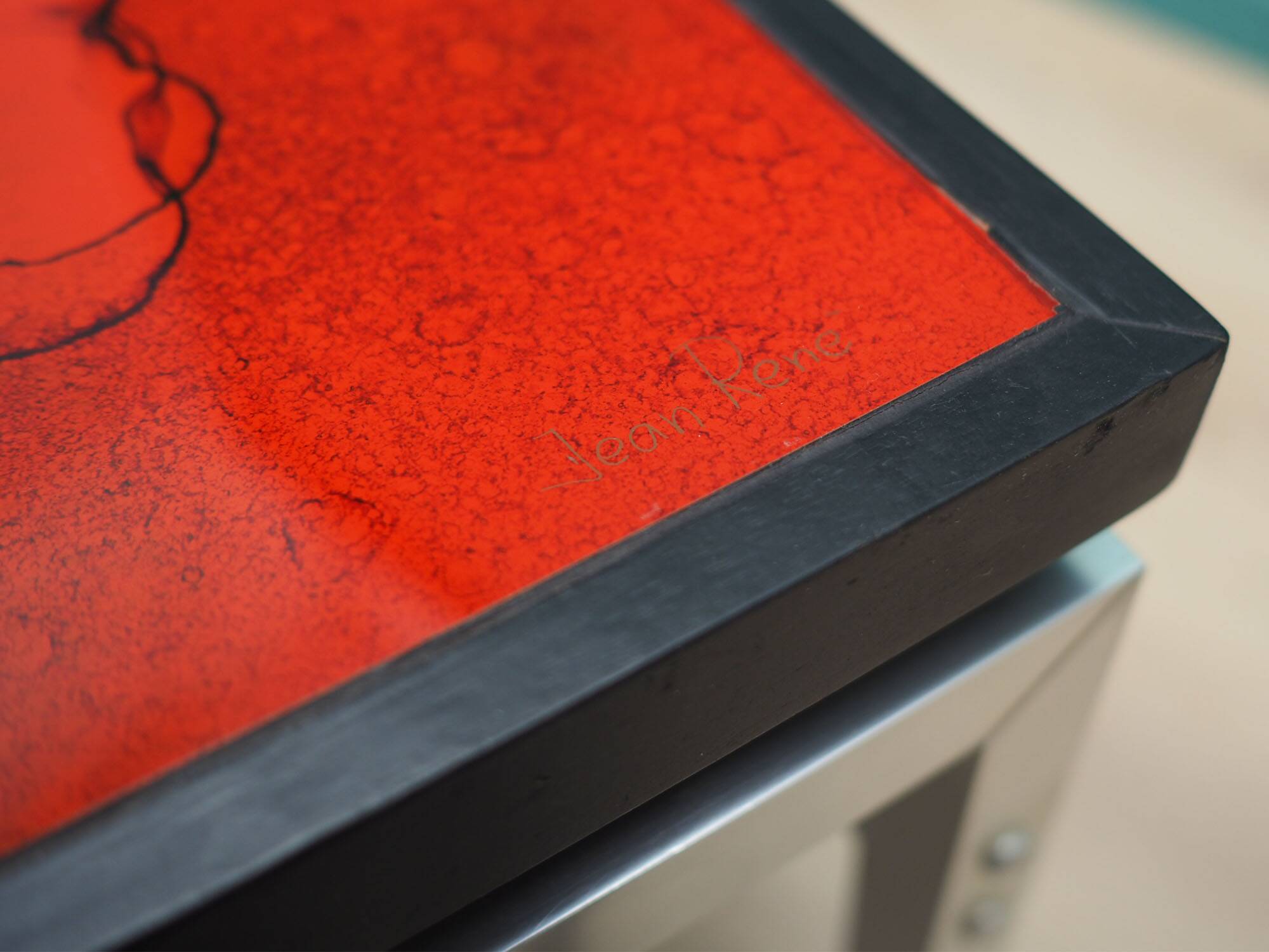 Table basse en verre, design danois, années 1970, designer : Jean Rene