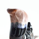 Soliflore squirrel vase in black flamed sandstone