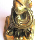 Venetian wall console, sculpted and gilded plaster, Acanthes Napoleon III style