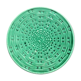 Green ceramic dish 50s Sarreguemines