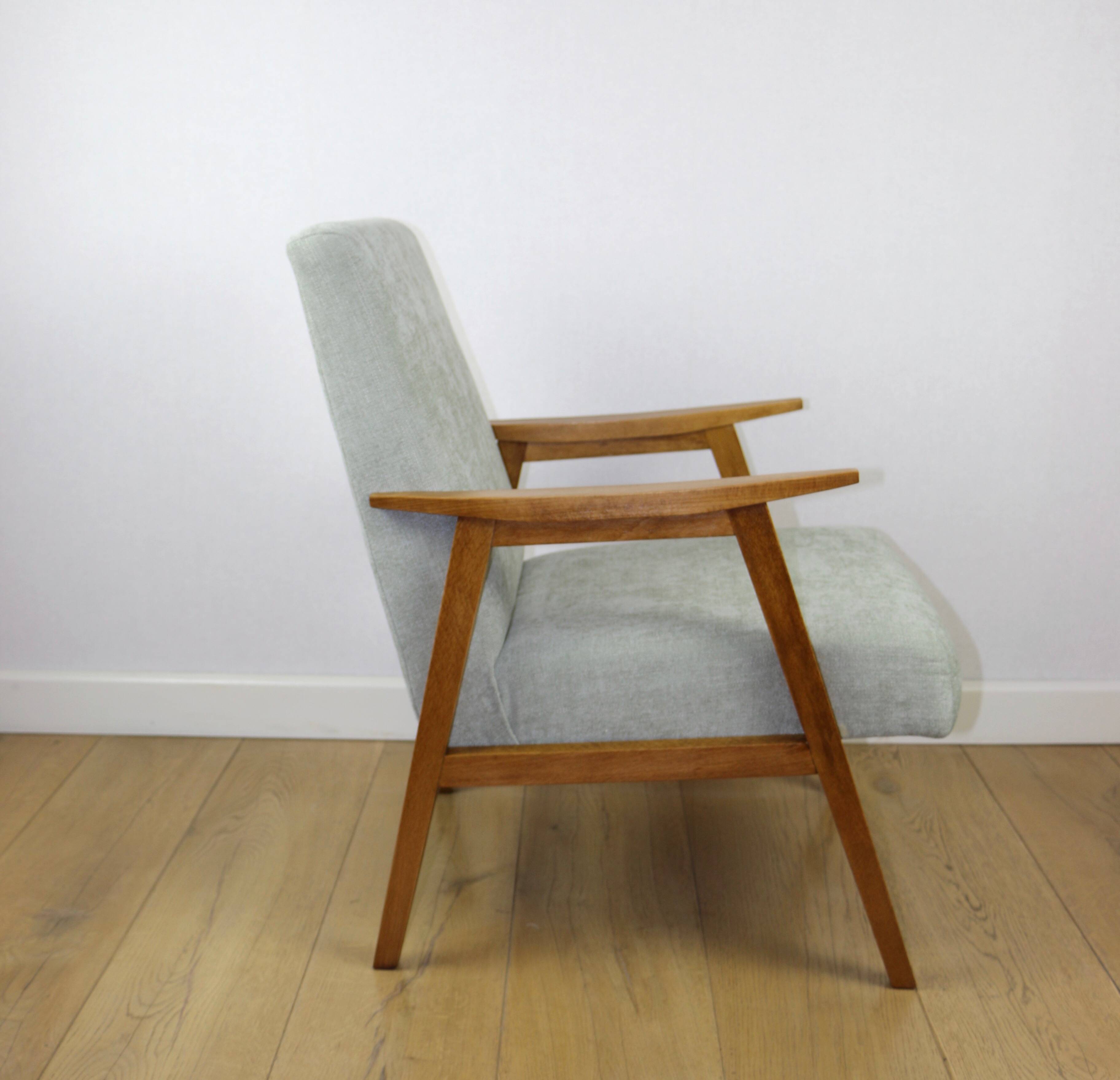 Vintage light green easy chair, 1970s