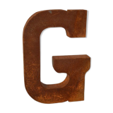 industrial letter "G" in iron