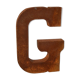 Lettre industrielle "g" en fer