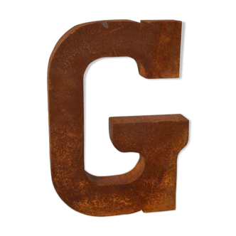 industrial letter "G" in iron