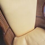 Canine and fabric armchair