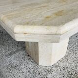 Octagonal travertine coffee table, vintage circa 70/80
