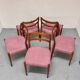 5x chaises de salle à manger en teck par johannes andersen pour uldum, années 1960
