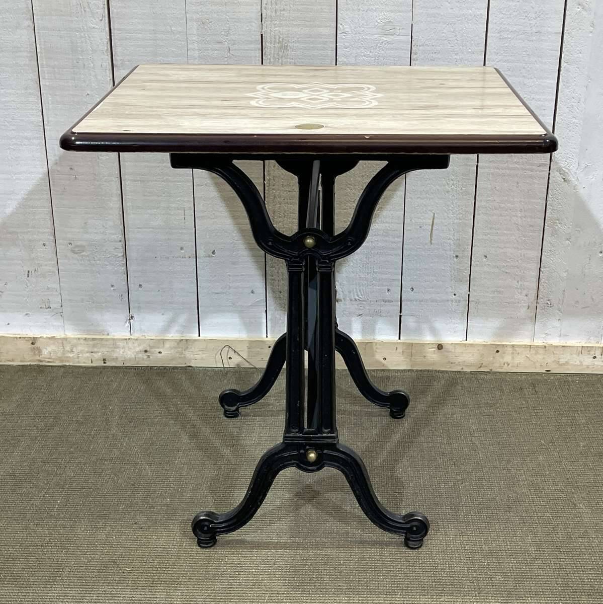 Bistro table with cast iron base - modern design