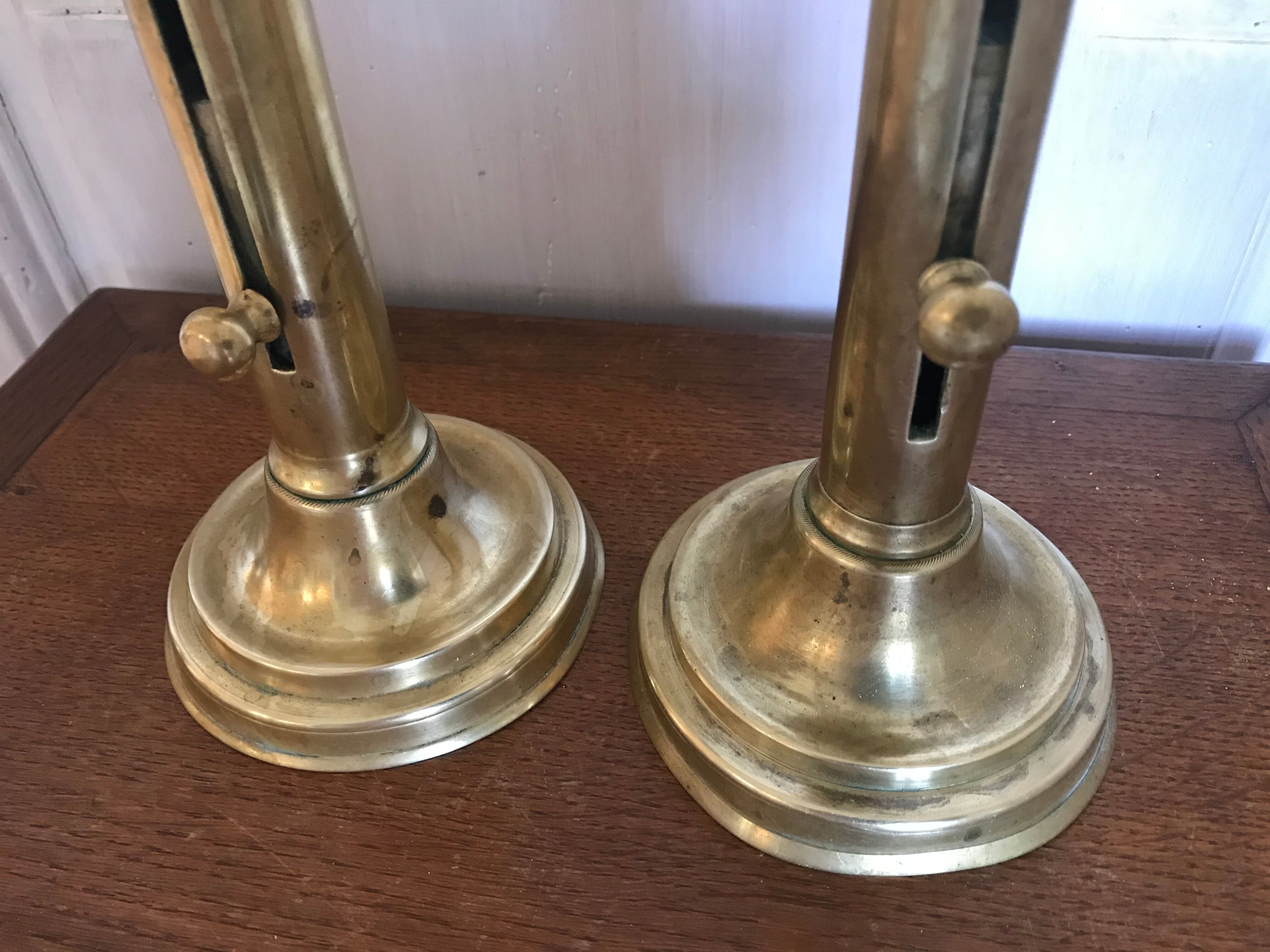 Pair of brass candlesticks