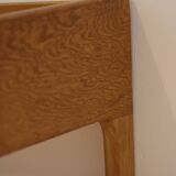Scandinavian bedside table or wall console, oak and teak, 1960
