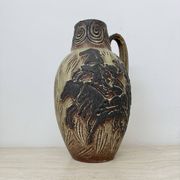 Vase vintage Scheurich d'Allemagne de l'Ouest à décor de chevaux, années 1970