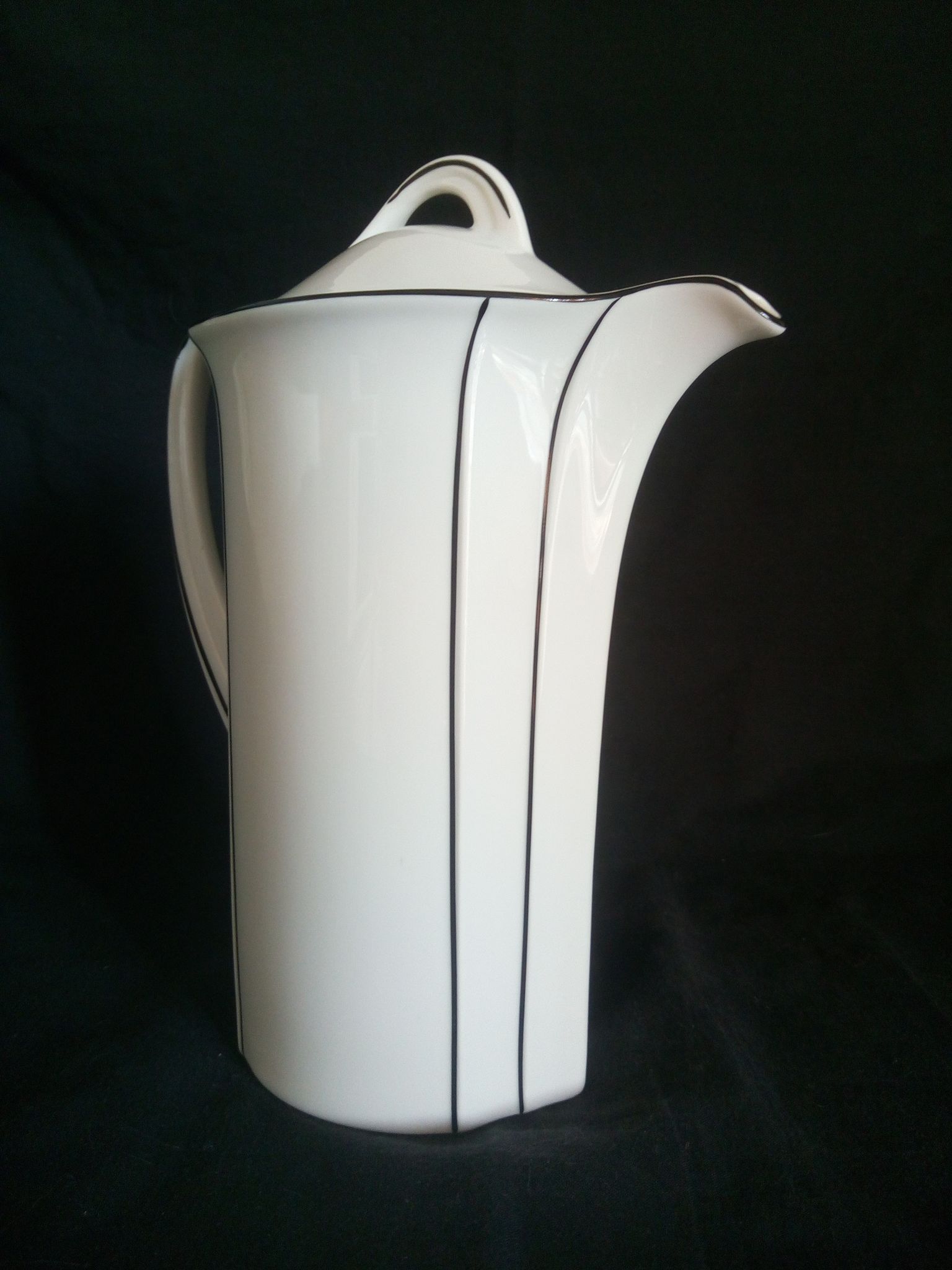 Art Deco coffee service for 6 people in porcelain Winterling Marktleuthen Bavaria (22 pieces)