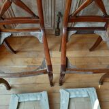 Paire de chaiss Restauration en acajou