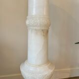 Column, white alabaster harness