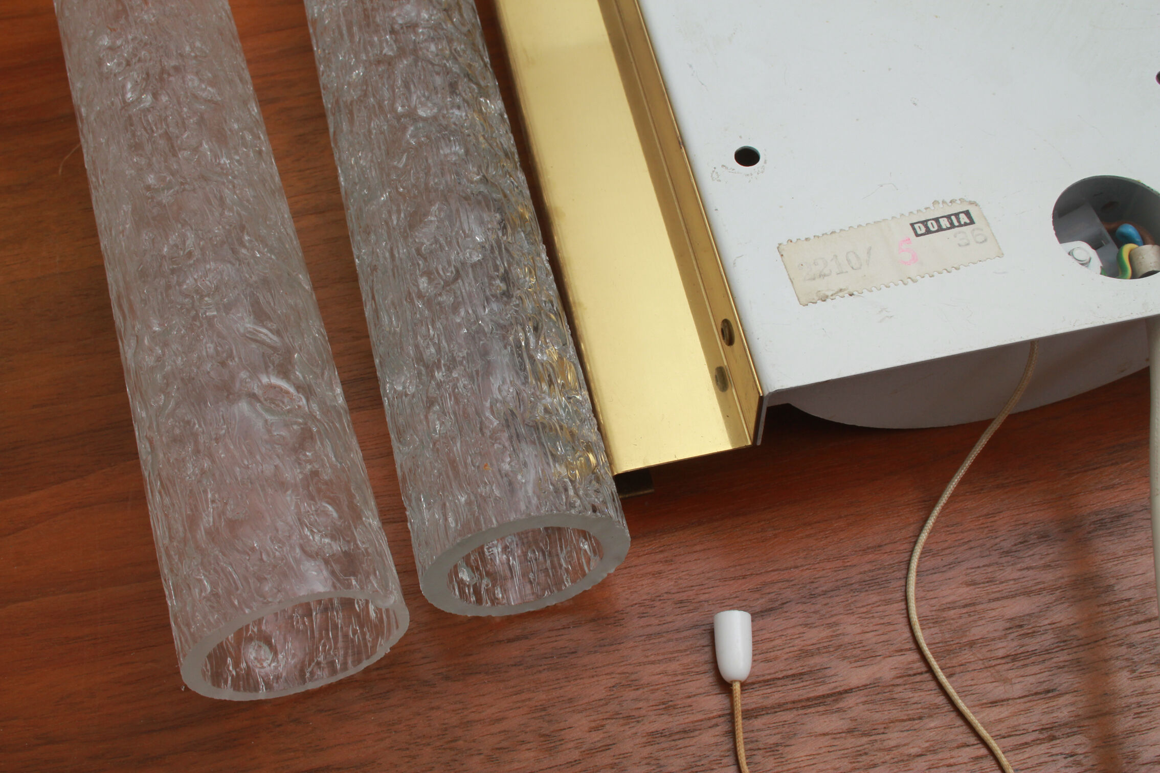 Couple of 1960s wall lamps by Doria