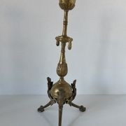 Pair of neoclassical style candlesticks in gilded bronze in the taste of Barbedienne
