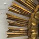 Spanish gold gilt wood sun or sunburst mirror, ca 1950s