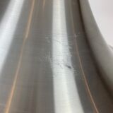 Scandinavian space age pendant lamp by Bent Nordsted for Lyskaer brushed steel 70s